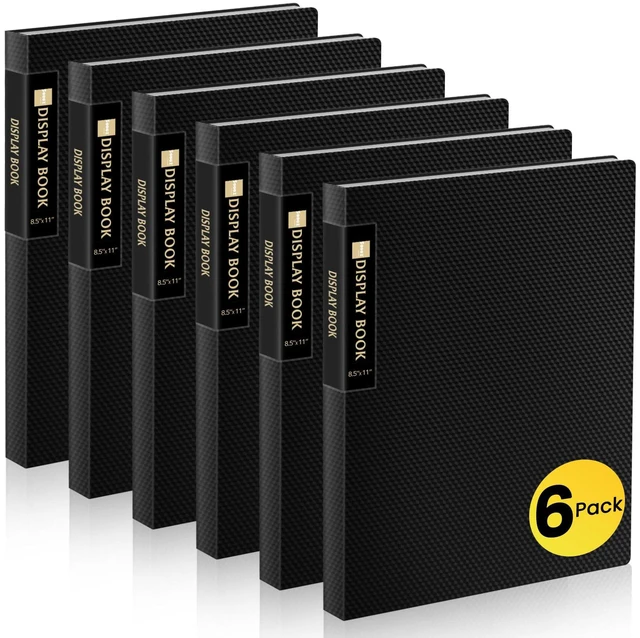 Main image of 6 Pack Binder with Plastic Sleeves 18Pocket, Displays 36 Pages 8.5x11 Presentation Folders with Clear Sheet Protectors, Art Portfolio Binder for Certificate & Office Project, Document Organizer