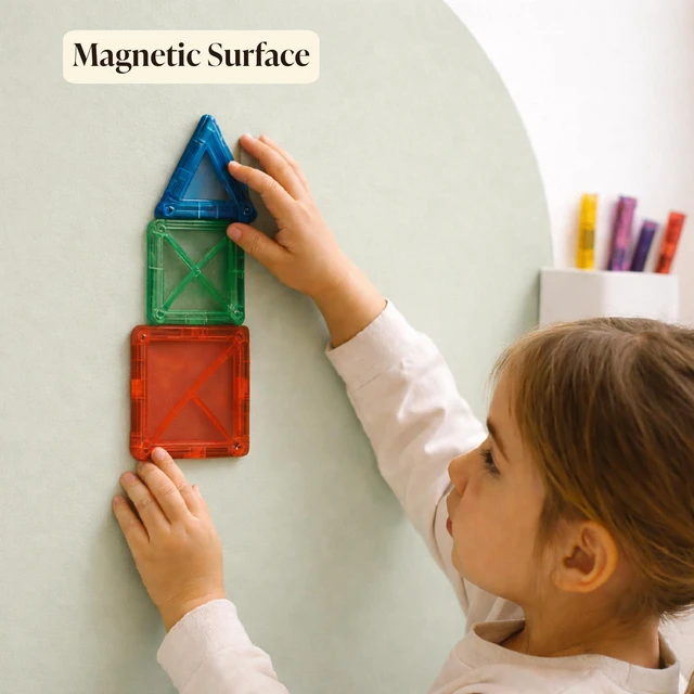 Alt view image 3 of 7 - MagicWall | Magnetic Arch Wall Decal Repositionable & Renter-Friendly | Peel & Stick Magnetic Wall Decal Chalkboard for Kids | Playroom Essentials | Large | 24 x 39 | Sage Green