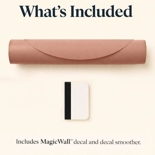 Alt view image 6 of 7 - MagicWall | Magnetic Arch Wall Decal Repositionable & Renter-Friendly | Peel & Stick Magnetic Wall Decal Chalkboard | Playroom Essentials | Large 24 x 39 | Mocha