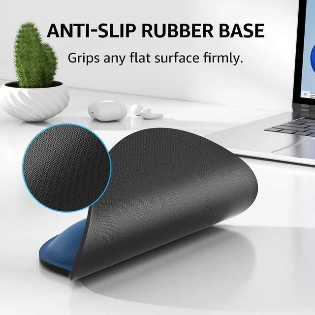Alt view image 4 of 6 - Keyboard Wrist Rest & Mouse Pad with Wrist Rest, Navy Blue Memory Foam Wrist Support, Ergonomic Design, Non-Slip Base, Office and Home Use