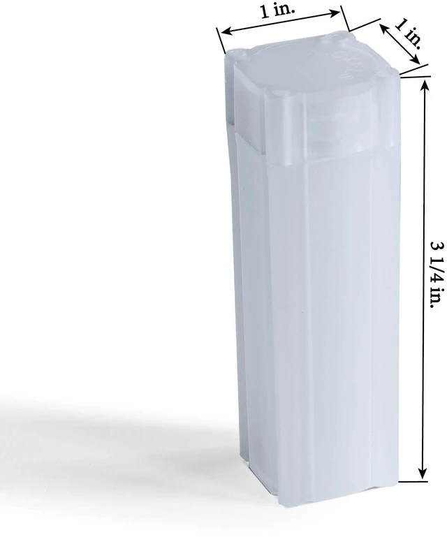 Alt view image 5 of 5 - LIGHTHOUSE - Square Coin Tubes - Convenient Push Top, Virtually Unbreakable, Acid Free and Archival Quality - Coin Tubes for US Nickels, 100 Pack