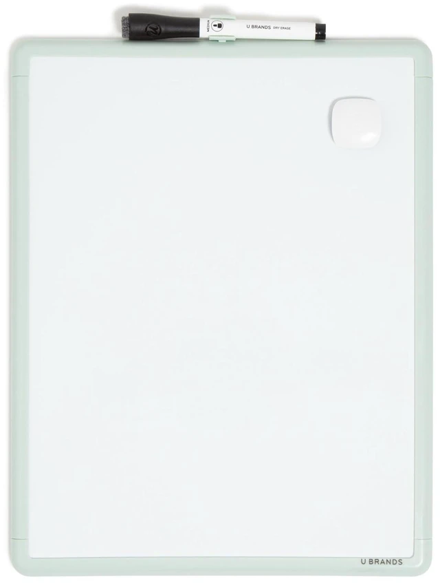 Main image of Dry Erase Whiteboard, 11" x 14", Small Whiteboard, Green Frame
