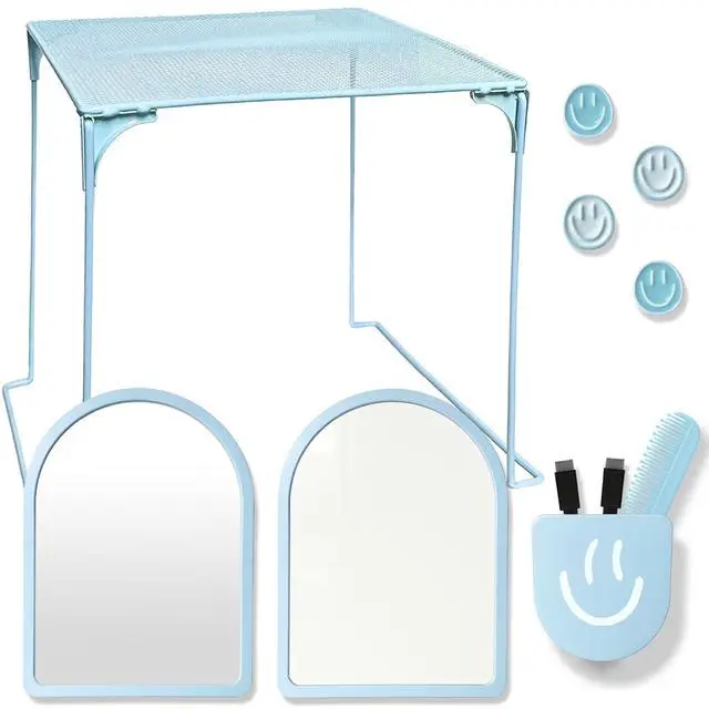 Main image of 11 pcs -Blue Locker Accessories, Locker Decorations Including Mirrors, whiteboards, Magnets and organizing Supplies. Ideal for Back-to-School Essentials and The Office (11 Pcs - Blue)