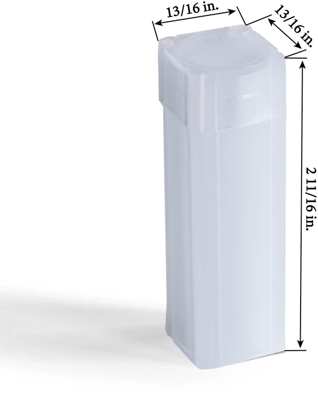 Alt view image 5 of 5 - LIGHTHOUSE - Square Coin Tubes - Convenient Push Top, Virtually Unbreakable, Acid Free and Archival Quality - Coin Tubes for US Dimes, 100 Pack