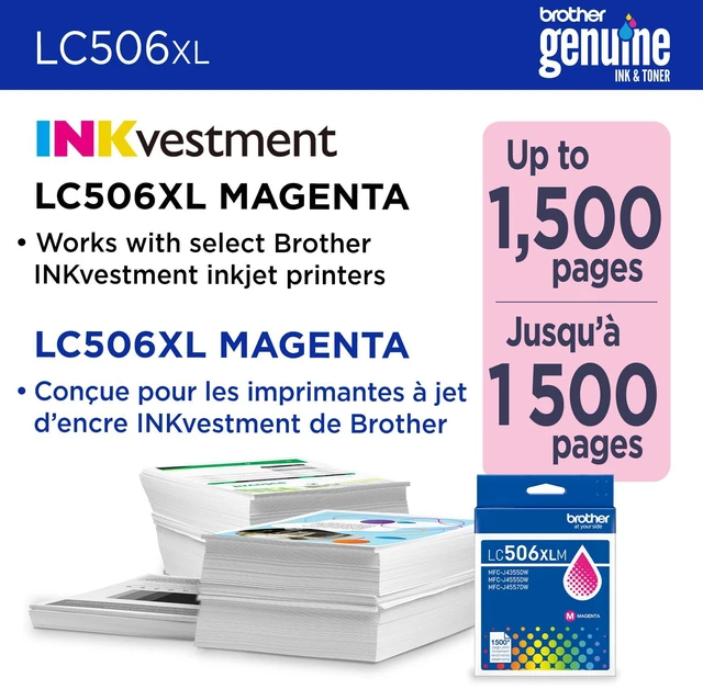 Alt view image 2 of 7 - Genuine LC506XLM High Yield Magenta Ink Cartridge (for use INKvestment 4355, 4555, and 4557 Printers)
