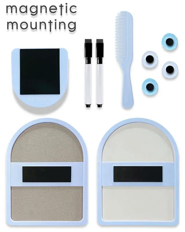 Alt view image 5 of 7 - 11 pcs -Blue Locker Accessories, Locker Decorations Including Mirrors, whiteboards, Magnets and organizing Supplies. Ideal for Back-to-School Essentials and The Office (11 Pcs - Blue)