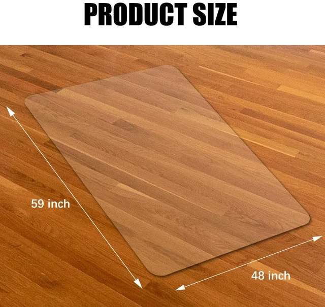 Alt view image 5 of 7 - Clear Chair Mat, Hard Floor Use, 48" X 59" Desk Chair Mat Transparent Office Home Floor Protector mat Chairmats (48" X 59" Rectangle)