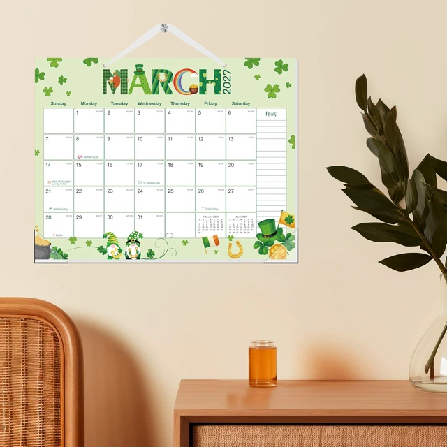 Alt view image 6 of 7 - Desk Calendar 2026-2027 Large 22" x 17" Desktop/Wall Monthly Calendar 19-Month School Year Planner Covers June 2026 to December 2027 with Julian Date&Notes for Easy Organizing