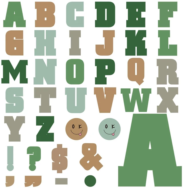 Main image of 136 Pcs 12 In Extra Large Bulletin Board Letter Green Classroom Wall Decor