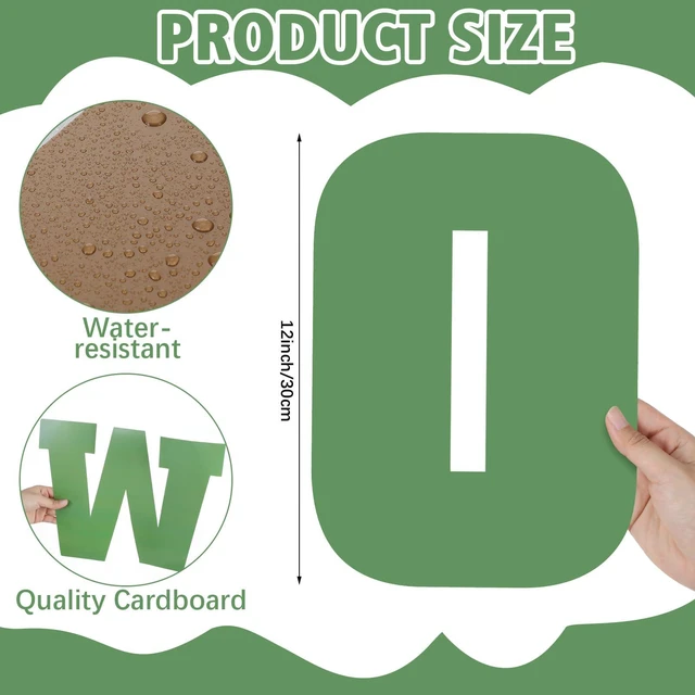 Alt view image 2 of 6 - 136 Pcs 12 In Extra Large Bulletin Board Letter Green Classroom Wall Decor