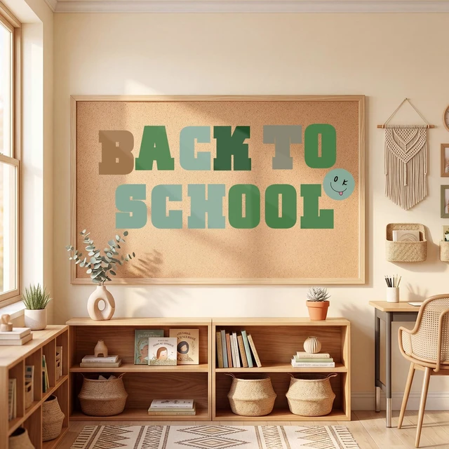 Alt view image 6 of 6 - 136 Pcs 12 In Extra Large Bulletin Board Letter Green Classroom Wall Decor