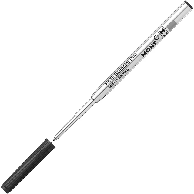 Alt view image 2 of 2 - Ballpoint Pen Refills (M) Mystery Black 116190 Refill Cartridges with a Medium Tip for Ball Pens 2 x Black Ballpoint Refills