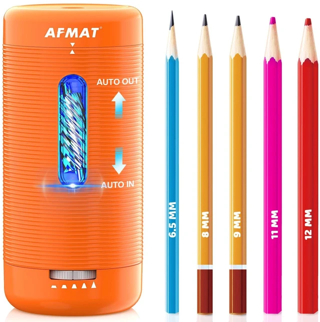 Main image of Electric Pencil Sharpener, Fully Automatic Pencil Sharpener, Auto in & Out, Rechargeable Hands-Free Sharpeners for Jumbo & Colored Pencils (6.5-12mm), Portable for Home/Classroom/Office PSC2