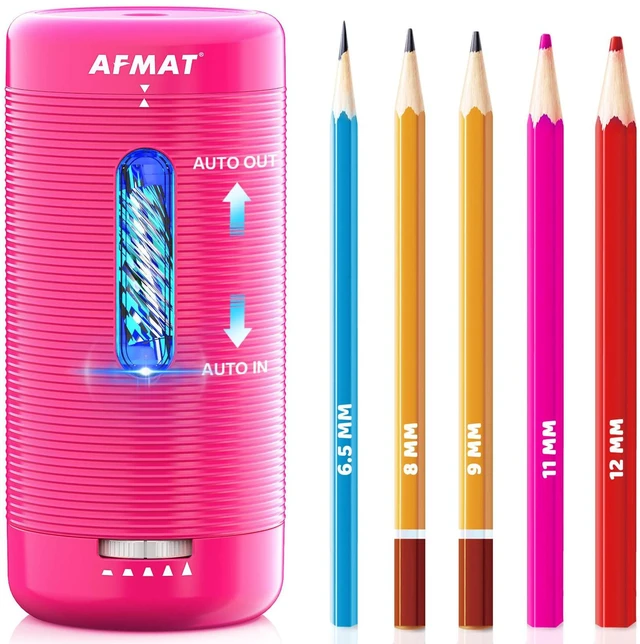 Main image of Electric Pencil Sharpener, Fully Automatic Pencil Sharpener, Auto in & Out, Rechargeable Hands-Free Sharpeners for Jumbo & Colored Pencils (6.5-12mm), Portable for Home/Classroom/Office PSC2