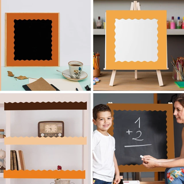 Alt view image 5 of 7 - Fall Bulletin Board Borders Decorations Set - 6 Rolls 216ft Colorful Fall Borders Scalloped Trim for Thanksgiving Back to School Supplies, School Door Wall Decor, Teacher Classroom Must Haves