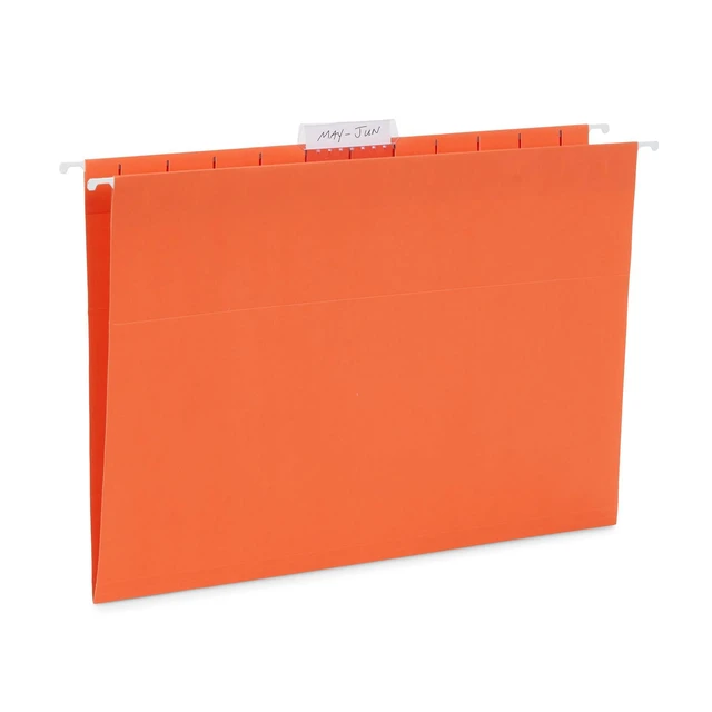 Alt view image 7 of 7 - 25 Hanging File Folders, Letter Size, Assorted Colors Includes Tabs and Labels; Reinforced Edges for Durable Color-Coded Filing and Organization in Home and Office Cabinets