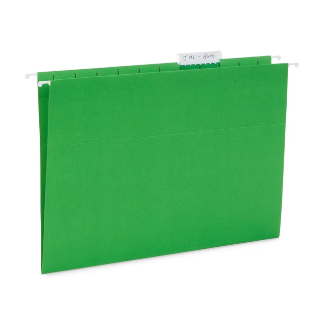 Alt view image 6 of 7 - 25 Hanging File Folders, Letter Size, Assorted Colors Includes Tabs and Labels; Reinforced Edges for Durable Color-Coded Filing and Organization in Home and Office Cabinets