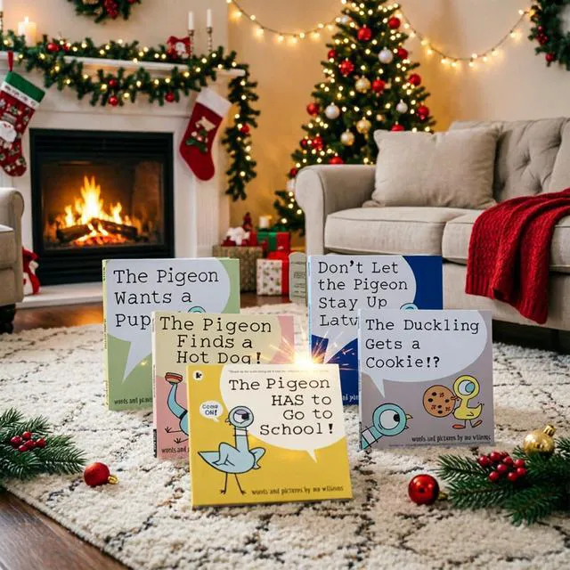 Alt view image 7 of 7 - 9 Pcs Pigeon Books Paperback Set, Mo Willems Book Series for Early Reader Dont Let the Pigeon Drive the Bus Book Collection, Complete 9-volume Mo Willems Pigeon for Family Reading & Education Gift