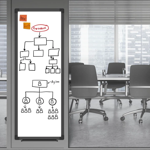 Alt view image 7 of 7 - XBoard 36 x 12 Inches Magnetic White Board, Long Narrow Dry Erase Board for Wall, Slim Portable to-do List Whiteboard