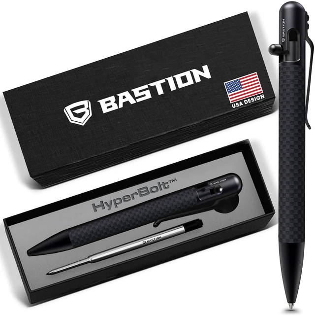 Main image of Bolt Action Pen, Carbon Fiber Black, Premium Metal Writing Pen