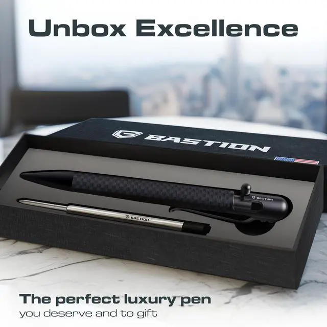 Alt view image 5 of 6 - Bolt Action Pen, Carbon Fiber Black, Premium Metal Writing Pen