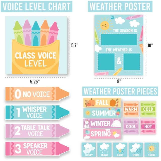 Alt view image 4 of 7 - Classroom Calendar Set -School Calendar Bulletin Board Decor Kids Class Calendar for Pastel Classroom Decor, Kindergarten Preschool Teacher Must Haves, Homeschool & Daycare Essentials