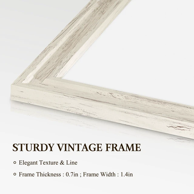 Alt view image 2 of 7 - Dry Erase Board, 36" x 24" Magnetic Whiteboard, Vintage White Wood Framed Decorative White Board, Wall-Mounted Notice Board, For School, Office, Home, 8 Magnets 4 Markers 1 Eraser