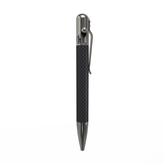 Alt view image 7 of 7 - Bolt Action Pen, Carbon Fiber & Stainless Steel, HyperBolt EDC Pen, Refillable Lightweight Writing Pen, Premium Graduation Gift, Executive Pocket Pen