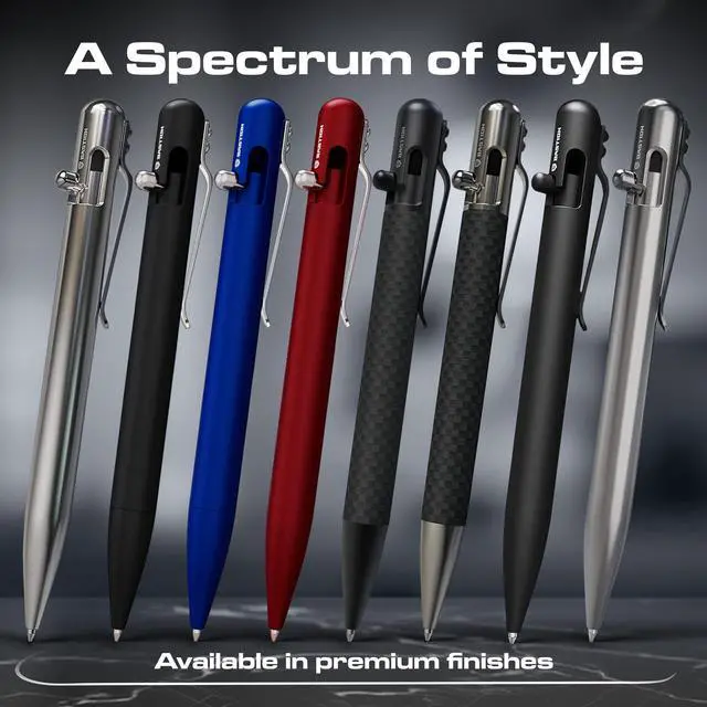Alt view image 6 of 6 - Bolt Action Pen, Carbon Fiber Black, Premium Metal Writing Pen