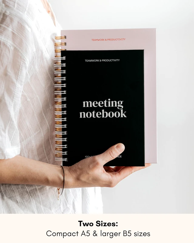 Alt view image 3 of 7 - Meeting Notebook for Work OrganizationWork Notebook for Note Taking Meeting Planner & Office Supplies for Men & Women to Stay Organized with 100+ Meeting Pages, Action Items & Project Planning