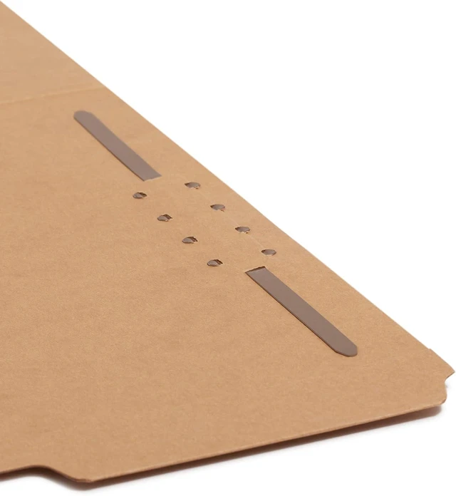 Alt view image 3 of 7 - Fastener File Folders, Reinforced 1/3-Cut Tabs, 1 Fastener, Letter Size, Kraft, 50 per Box (14834)