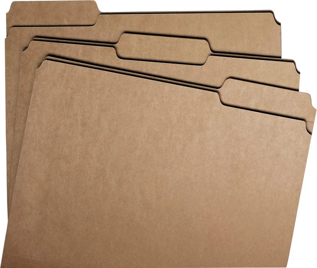 Alt view image 2 of 7 - Fastener File Folders, Reinforced 1/3-Cut Tabs, 1 Fastener, Letter Size, Kraft, 50 per Box (14834)