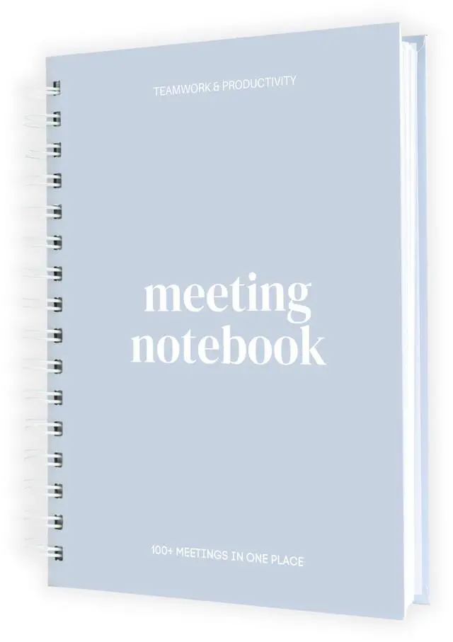 Main image of Meeting Notebook for Work OrganizationWork Notebook for Note Taking Meeting Planner & Office Supplies for Men & Women to Stay Organized with 100+ Meeting Pages, Action Items & Project Planning