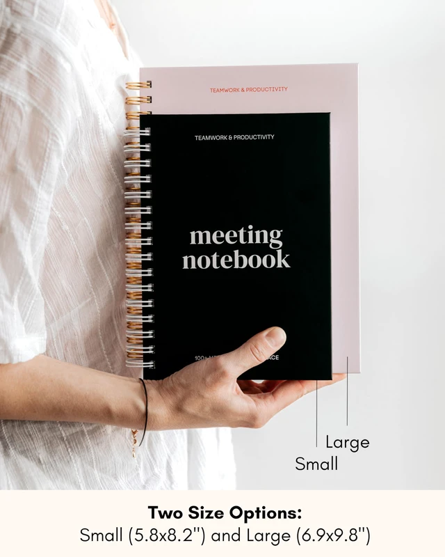 Alt view image 5 of 7 - Meeting Notebook for Work OrganizationWork Notebook for Note Taking Meeting Planner & Office Supplies for Men & Women to Stay Organized with 100+ Meeting Pages, Action Items & Project Planning