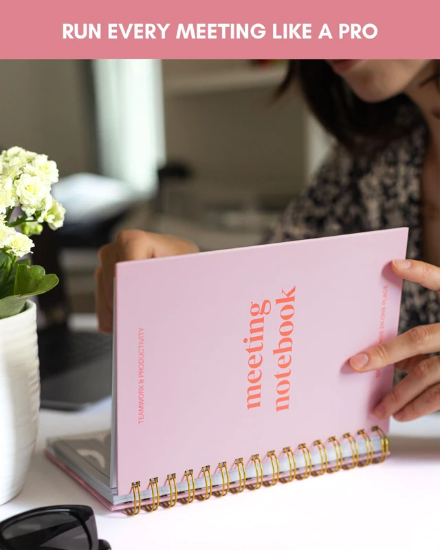 Alt view image 6 of 7 - Meeting Notebook for Work OrganizationWork Notebook for Note Taking Meeting Planner & Office Supplies for Men & Women to Stay Organized with 100+ Meeting Pages, Action Items & Project Planning