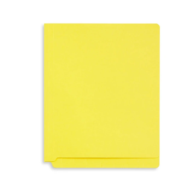 Alt view image 5 of 7 - 50 Yellow End Tab Fastener File Folders, Letter Size Durable 11pt Yellow Paper, Straight Cut End Tabs, 2 Prong Fasteners, Medical Files, Receipts, Office Reports