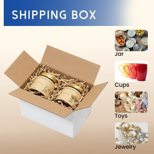 Alt view image 3 of 6 - 6x4x4" Small Shipping Boxes 50 Pack Corrugated Cardboard Box White 3 Layers, Bulk quantity, Packaging for Small Business, Mailer Mailing Packing Supplies
