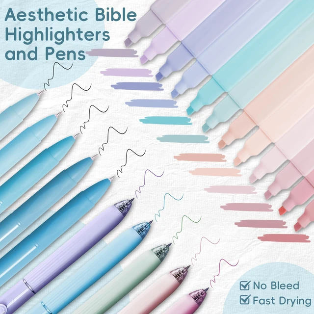Alt view image 4 of 7 - 50 Bible Study Supplies Journaling Kit with Journal and Case, Blue Bible Study Journaling Kit for Women, Deluxe Gift Box with Bible Accessories Helps Highlight Verses, Organize Notes