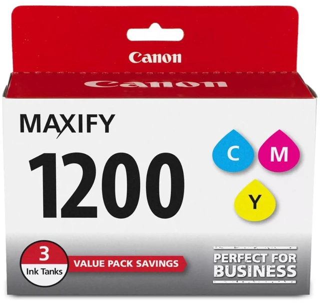 Main image of MAXIFY PGI-1200 3Color Multi Pack Ink Compatible to MB2120, MB2720, B2020, MB2320, Cyan, Magenta, Yellow