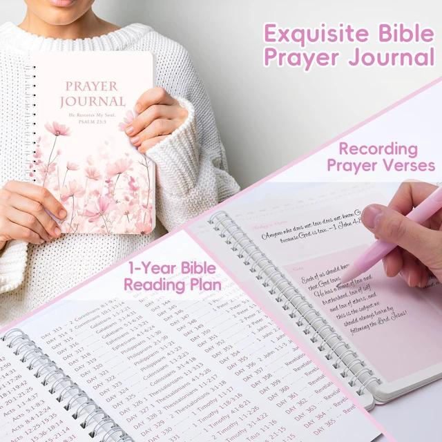 Alt view image 2 of 7 - 50 Bible Study Supplies Journaling Kit with Journal and Case, Pink Bible Study Journaling Kit for Women, Deluxe Gift Box with Bible Accessories Helps Highlight Verses, Organize Notes
