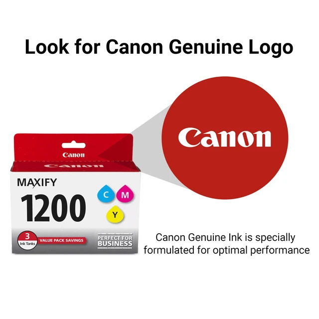 Alt view image 4 of 5 - MAXIFY PGI-1200 3Color Multi Pack Ink Compatible to MB2120, MB2720, B2020, MB2320, Cyan, Magenta, Yellow