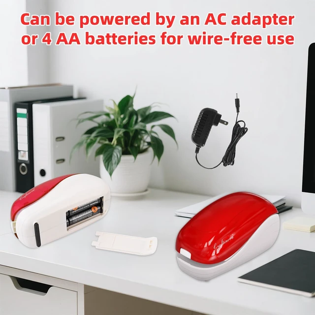 Alt view image 2 of 7 - Electric Stapler,Including 2000 Staples and 1 Staple Remover, Suitable for Palm Size and high Comfort25 Sheet Capacity, AC Adapter or Battery PoweredBattery not Included