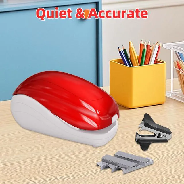 Alt view image 7 of 7 - Electric Stapler,Including 2000 Staples and 1 Staple Remover, Suitable for Palm Size and high Comfort25 Sheet Capacity, AC Adapter or Battery PoweredBattery not Included