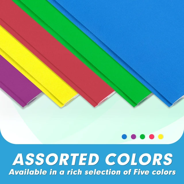Alt view image 2 of 7 - 30 Pack Two Pocket Paper Folders with Prongs, Letter Size (5 Colors) 3 Prong Folders with Pockets, Paper, 3 Hole Punched, For School, Office, Home, Business
