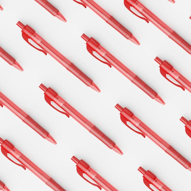 Alt view image 5 of 6 - Pens Bulk, 50 Pack No Bleed Red Ink Click Pens with Soft Grip, Wholesale Retractable Ballpoint Pens for Office School, Medium Point Smooth 1.0MM