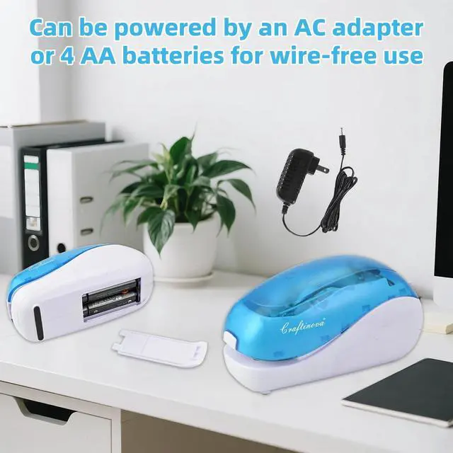 Alt view image 6 of 7 - Electric Stapler,Including 2000 Staples and 1 Staple Remover, Suitable for Palm Size and high Comfort25 Sheet Capacity, AC Adapter or Battery PoweredBattery not Included