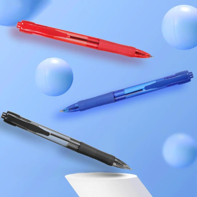 Alt view image 6 of 6 - Pens Bulk, 50 Pack No Bleed Blue Ink Click Pens with Soft Grip, Wholesale Retractable Ballpoint Pens for Office School, Medium Point Smooth 1.0MM