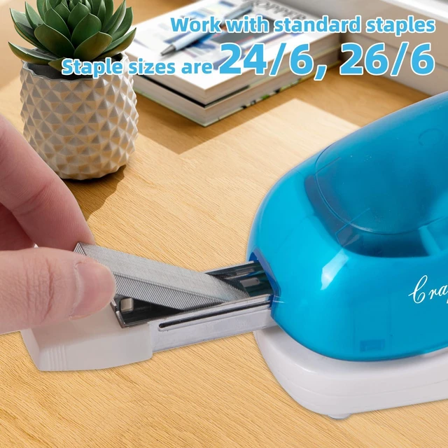 Alt view image 4 of 7 - Electric Stapler,Including 2000 Staples and 1 Staple Remover, Suitable for Palm Size and high Comfort25 Sheet Capacity, AC Adapter or Battery PoweredBattery not Included