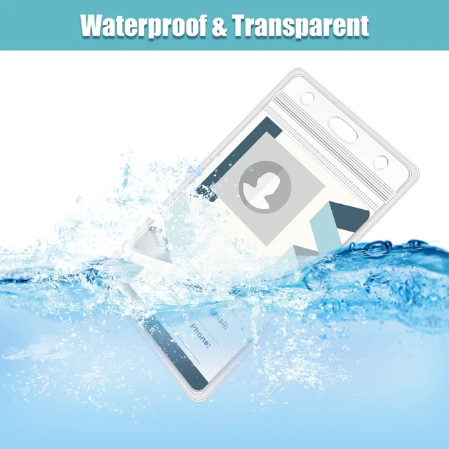 Alt view image 5 of 7 - 150 Pack Vertical Id Badge Holders, Clear Waterproof PVC, Resealable 4.5 x 2.7 In, Transparent Scan-Through Design, Zip Seal, For Office Staff, Teachers, Nurses, Students