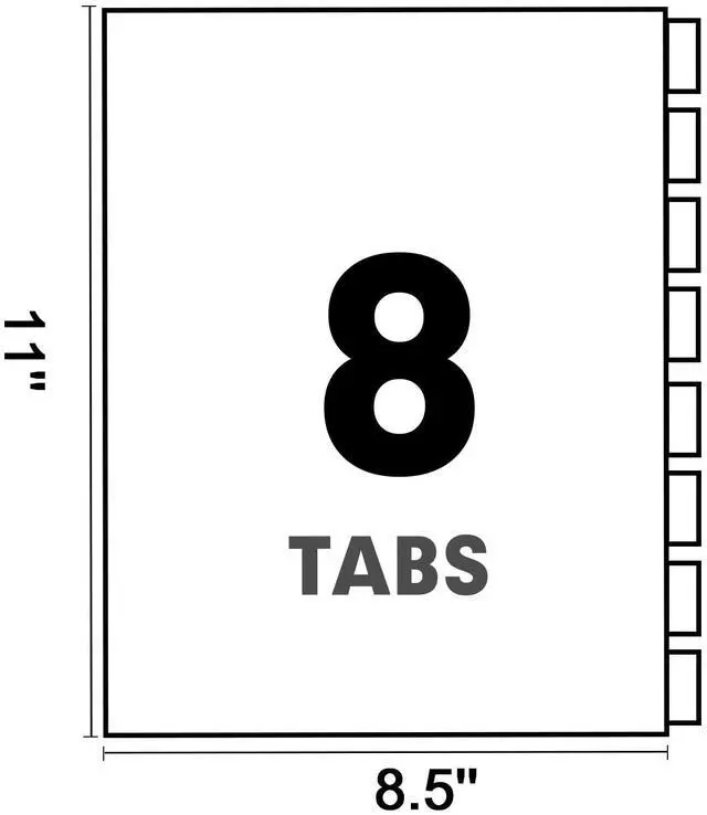 Alt view image 2 of 7 - Binder Divider, 240 Pack Binder Index Dividers with 8 Tabs,Letter Size Paper Binder Divider for School Office Home Business,Yellow
